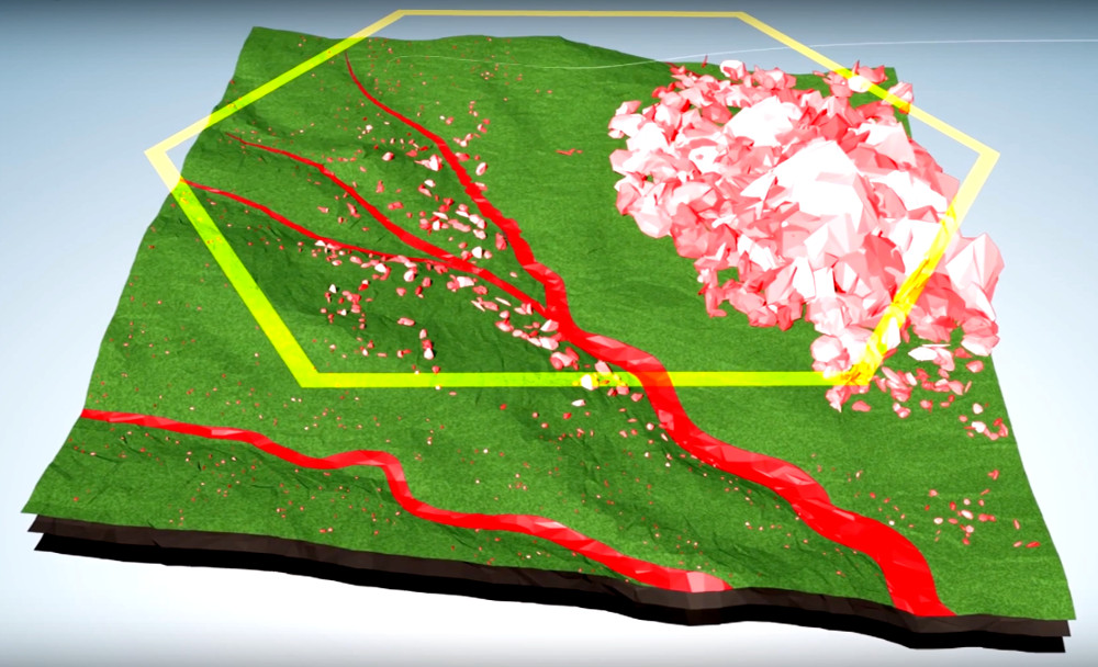 Segmentation of territory for planting with drones